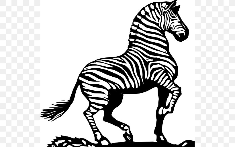 Zebra Horse Black And White Clip Art, PNG, 540x514px, Zebra, Animal, Animal Figure, Black And White, Drawing Download Free