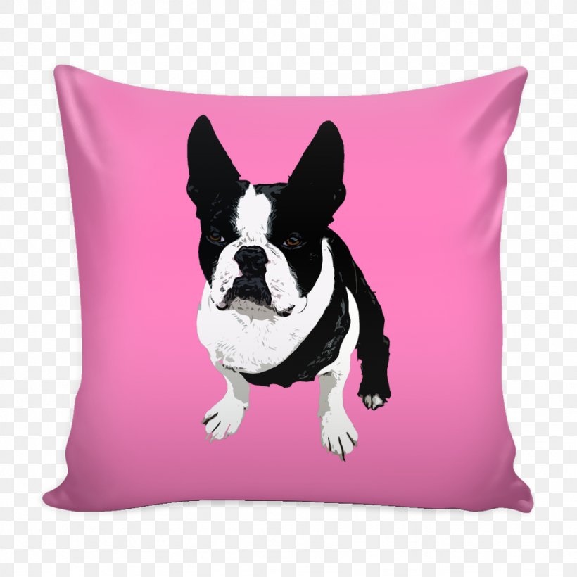 Boston Terrier French Bulldog Lakeland Terrier Pug, PNG, 1024x1024px, Boston Terrier, Bag, Bulldog, Carnivoran, Cushion Download Free