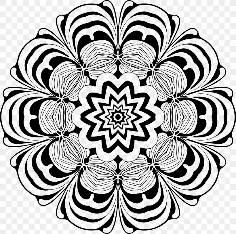 Floral Design Visual Arts, PNG, 2400x2384px, Floral Design, Area, Art, Black, Black And White Download Free