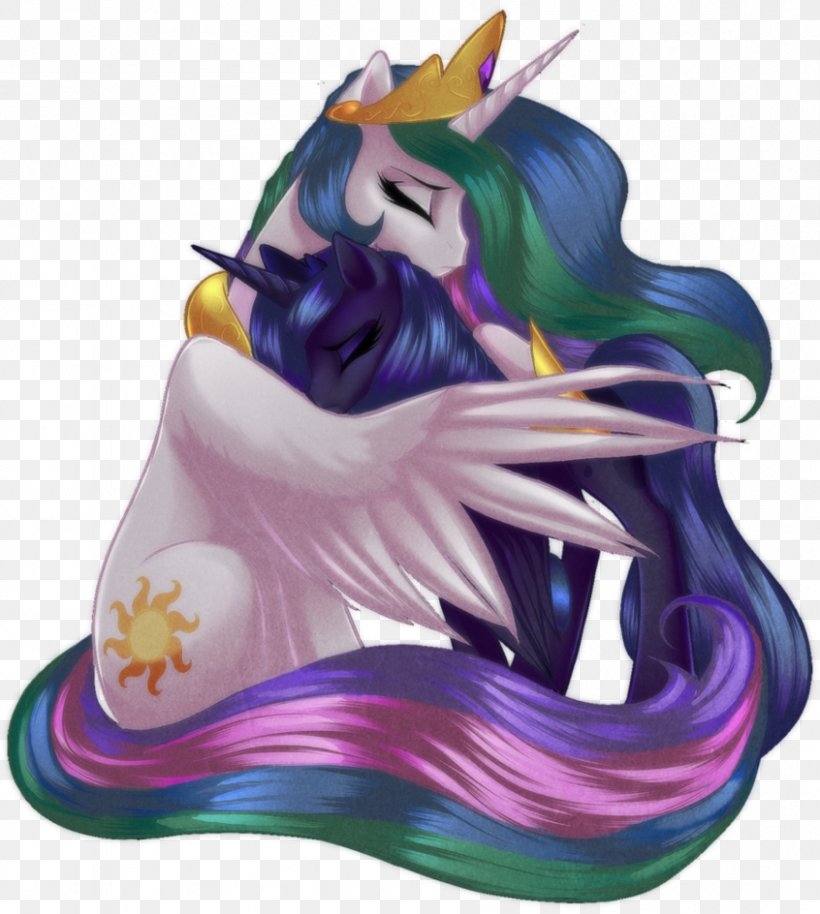 Princess Luna Princess Celestia Twilight Sparkle Moon DeviantArt, PNG, 846x944px, Watercolor, Cartoon, Flower, Frame, Heart Download Free