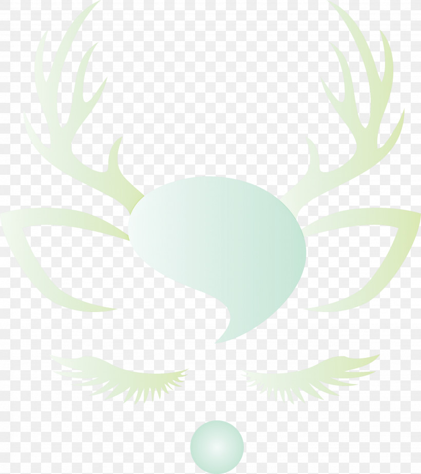 Reindeer Face, PNG, 2667x3000px, Reindeer Face, Circle, Green, Leaf, Plant Download Free