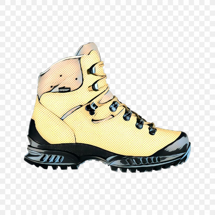 Shoe Footwear White Yellow Boot, PNG, 1600x1600px, Pop Art, Beige, Boot, Footwear, Hiking Boot Download Free