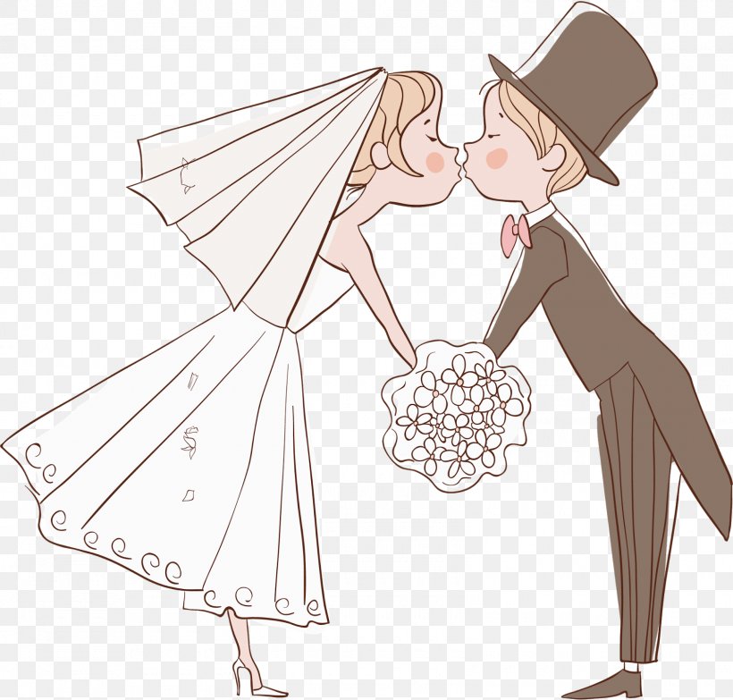 Wedding Invitation Bridegroom Kiss, PNG, 1600x1528px, Watercolor, Cartoon, Flower, Frame, Heart Download Free