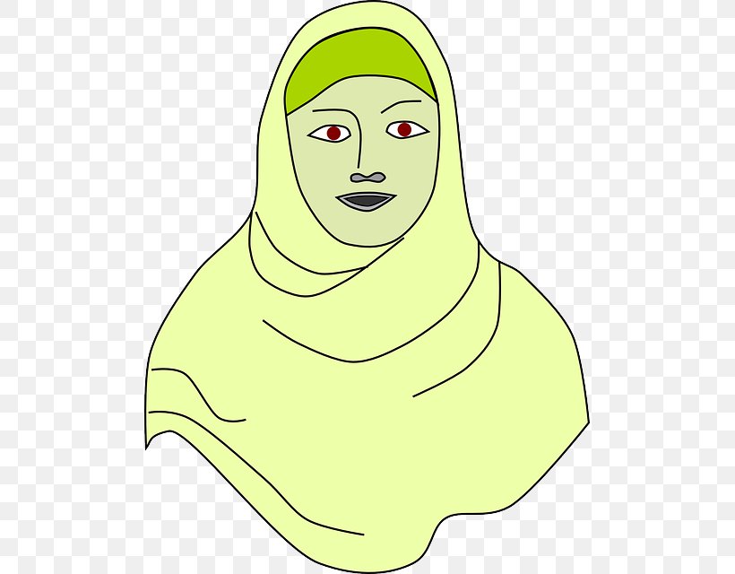 Clip Art Headscarf Hijab Vector Graphics, PNG, 497x640px, Headscarf, Area, Art, Artwork, Cheek Download Free