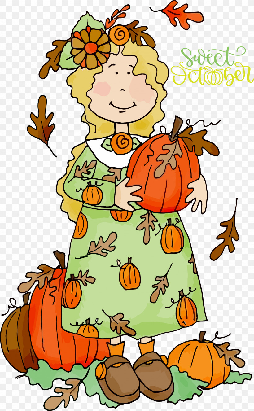 Sweet October October Autumn, PNG, 1950x3158px, October, Abstract Art, Autumn, Cartoon, Digital Art Download Free