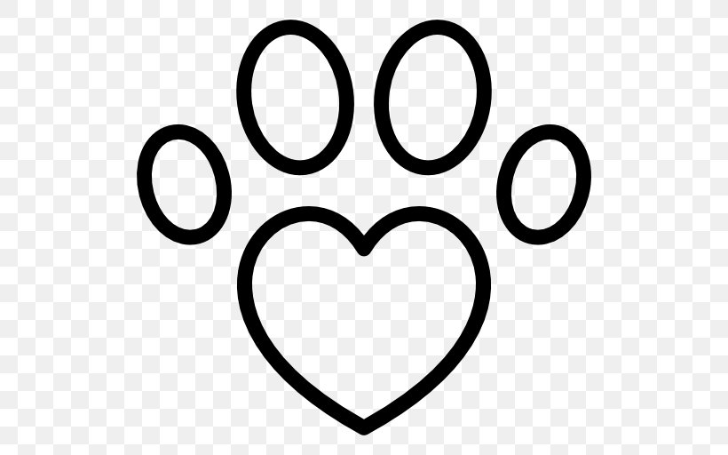 Dog Paw, PNG, 512x512px, Dog, Animal, Area, Black And White, Body Jewelry Download Free