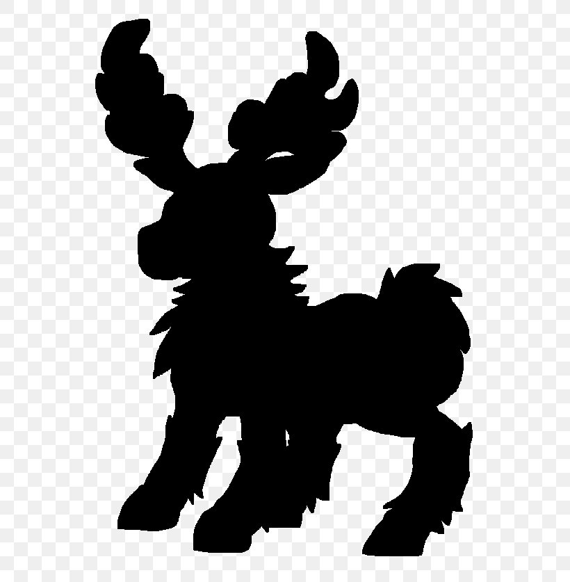 Reindeer Horse Dog Canidae Clip Art, PNG, 651x837px, Reindeer, Antler, Black, Black And White, Black M Download Free