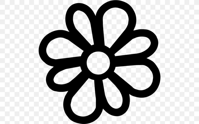 ICQ Instant Messaging, PNG, 512x512px, Icq, Area, Black And White, Email, Flower Download Free