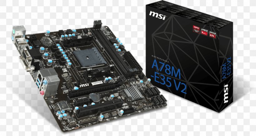 MSI A88XM-E35 V2 Motherboard Socket FM2+, PNG, 1023x543px, Motherboard, Advanced Micro Devices, Computer Accessory, Computer Component, Computer Cooling Download Free