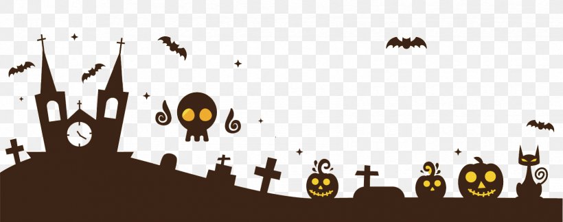 Halloween Vector Graphics Image Design, PNG, 1697x672px, Halloween, Advertising, Art, Cartoon, Fictional Character Download Free