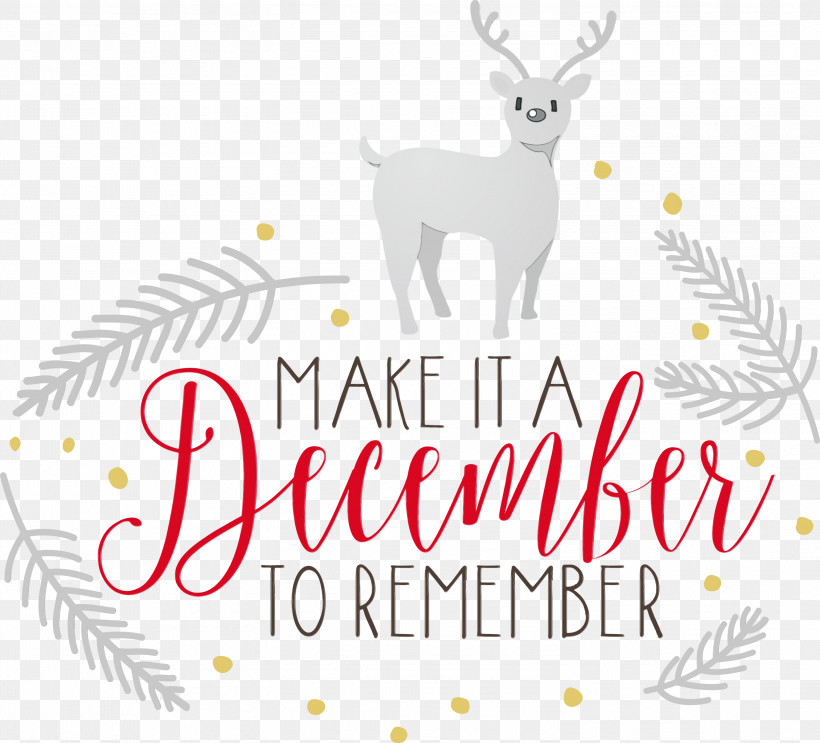 Reindeer, PNG, 3000x2721px, Make It A December, Antler, December, Deer, Dog Download Free
