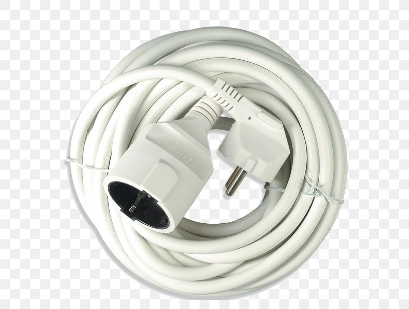 Coaxial Cable Extension Cords Power Strips & Surge Suppressors AC Power Plugs And Sockets Electrical Cable, PNG, 618x620px, Watercolor, Cartoon, Flower, Frame, Heart Download Free