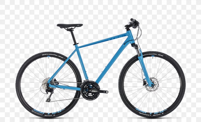 Hybrid Bicycle Cube Bikes Mountain Bike Cyclo-cross, PNG, 2500x1525px, Bicycle, Automotive Tire, Bicycle Accessory, Bicycle Drivetrain Part, Bicycle Drivetrain Systems Download Free