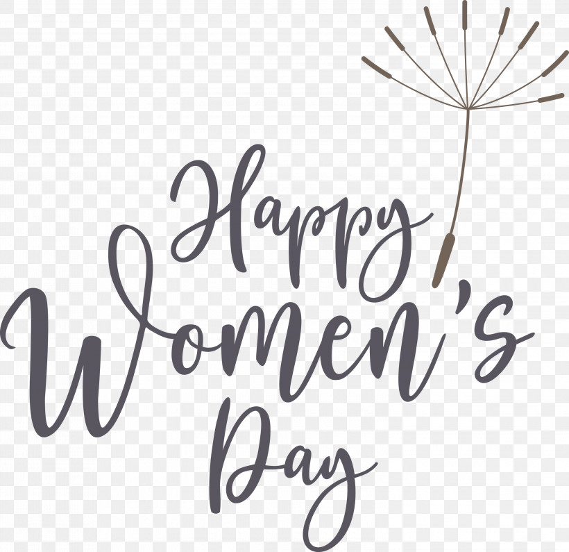 Happy Womens Day International Womens Day Womens Day, PNG, 3000x2911px, Happy Womens Day, Black And White M, Calligraphy, Flower, Geometry Download Free