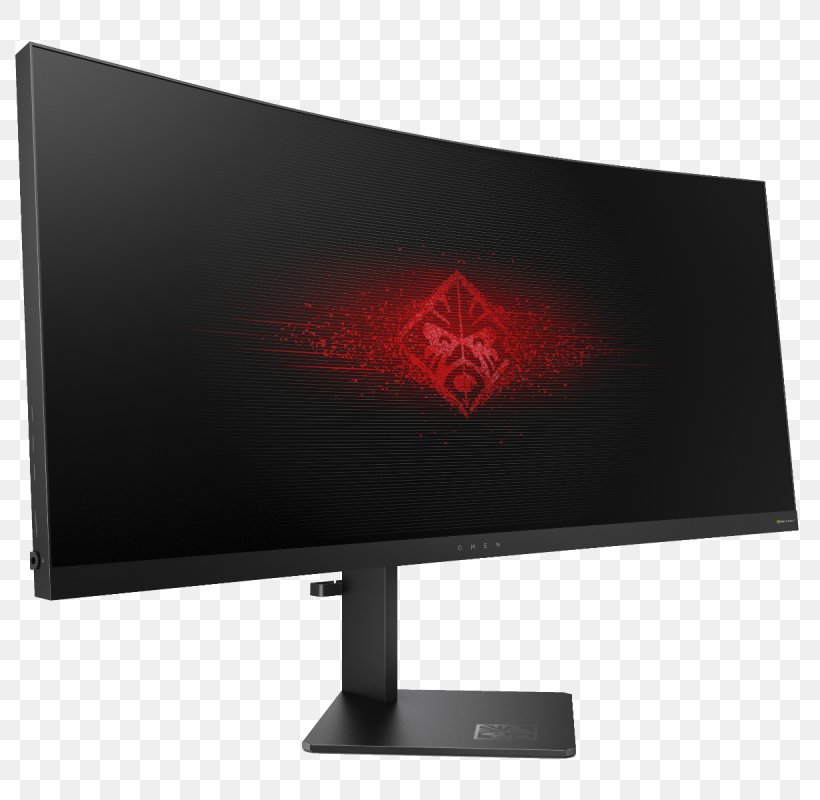 Hewlett-Packard HP OMEN X 35IN CURVED DISPLAYY X3W57AA Computer Monitors 21:9 Aspect Ratio Nvidia G-Sync, PNG, 800x800px, 219 Aspect Ratio, Hewlettpackard, Computer Monitor, Computer Monitor Accessory, Computer Monitors Download Free