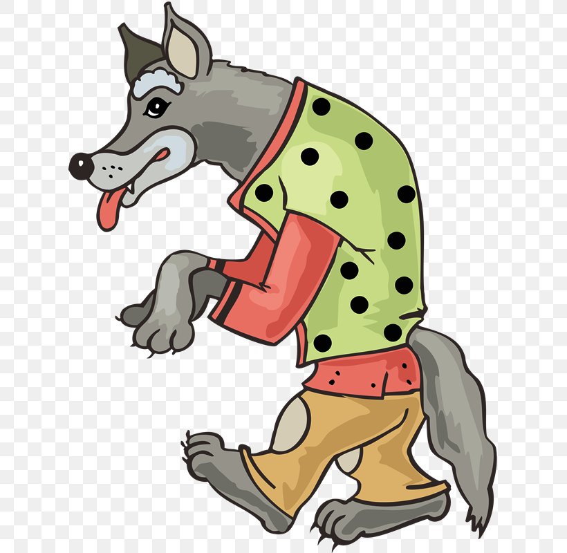 Gray Wolf Big Bad Wolf The Wolf And The Seven Young Goats Clip Art, PNG, 621x800px, Gray Wolf, Artwork, Big Bad Wolf, Carnivoran, Cartoon Download Free