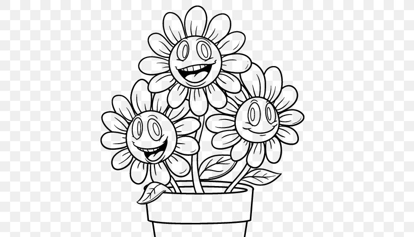 Flowerpot Drawing Coloring Book, PNG, 600x470px, Flowerpot, Art, Artwork, Black And White, Color Download Free