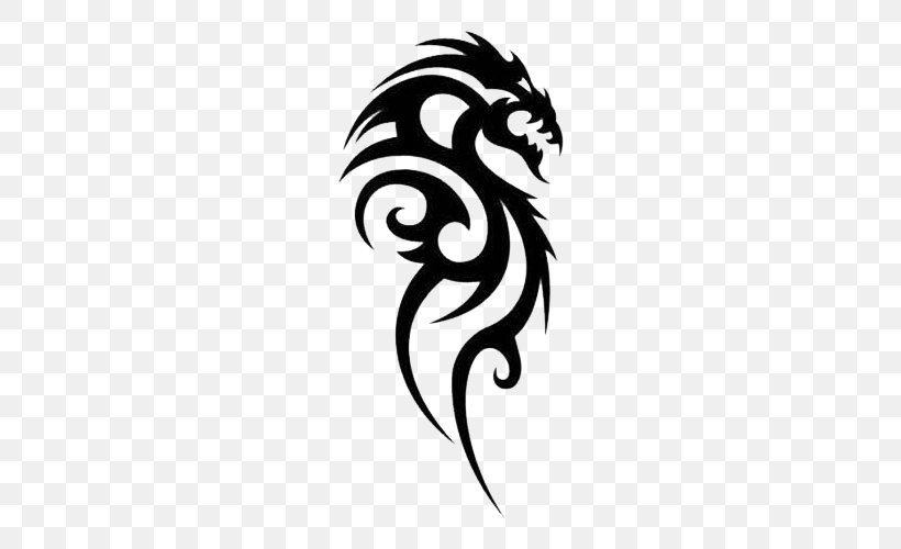 Jagua Tattoo White Dragon Stencil, PNG, 500x500px, Dragon, Black And White, Chinese Dragon, Fictional Character, Head Download Free