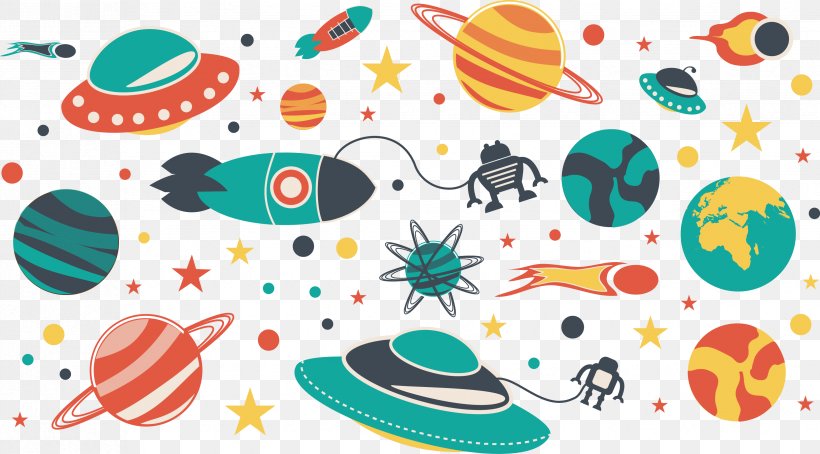 Outer Space Illustrator Illustration, PNG, 3303x1831px, Outer Space, Cartoon, Cosmos, Drawing, Illustrator Download Free