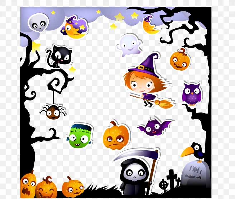 Halloween Bat Clip Art, PNG, 3074x2602px, Halloween, Area, Art, Bird, Cartoon Download Free