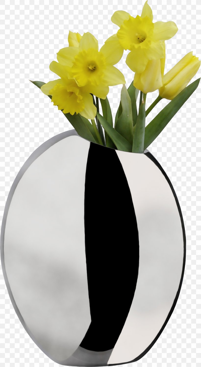 Vase Yellow Flower Flowerpot Narcissus, PNG, 1801x3289px, Watercolor, Artifact, Cut Flowers, Flower, Flowering Plant Download Free