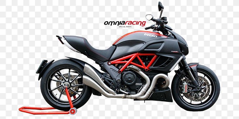 Exhaust System Motorcycle Fairing Ducati Diavel Car, PNG, 704x409px, Exhaust System, Automotive Design, Automotive Exhaust, Automotive Exterior, Automotive Lighting Download Free
