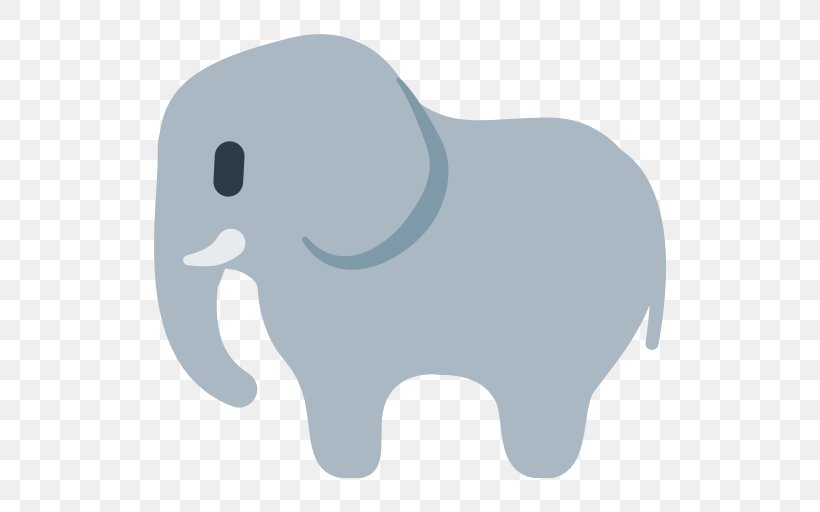 African Elephant Emojipedia Unicode, PNG, 512x512px, African Elephant, Animal, Carnivoran, Cattle Like Mammal, Dog Like Mammal Download Free