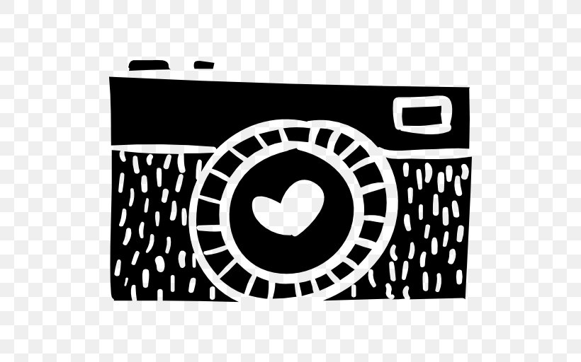 Camera Photography Heart, PNG, 512x512px, Camera, Black, Black And White, Brand, Heart Download Free