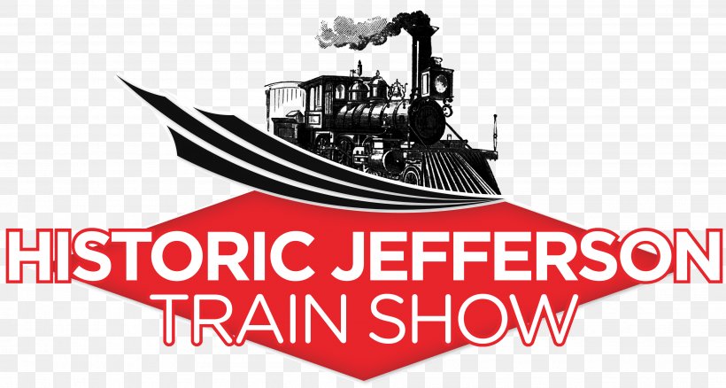 Historic Jefferson Railway Rail Transport Train Steam Locomotive, PNG, 3802x2031px, Rail Transport, Brand, Jefferson, Locomotive, Logo Download Free