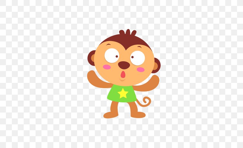 Cartoon Monkey Illustration, PNG, 500x500px, Cartoon, Animal, Animation, Art, Child Download Free