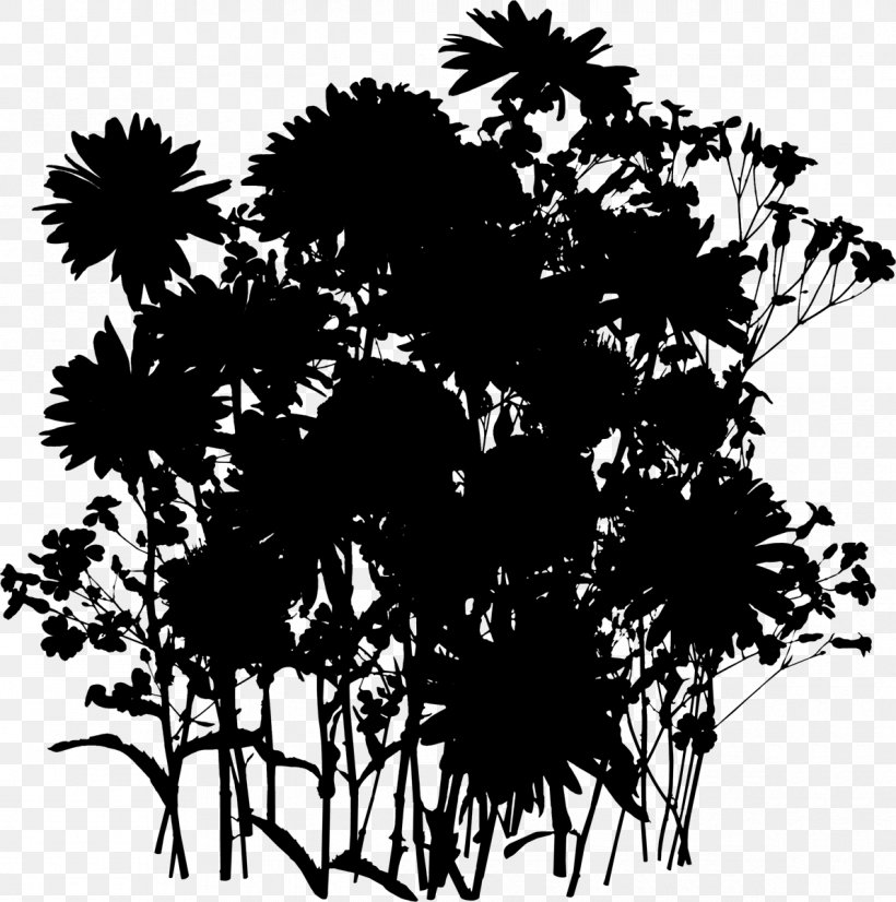 Desktop Wallpaper Flower Computer Silhouette Font, PNG, 1190x1200px, Flower, Arecales, Art, Blackandwhite, Botany Download Free
