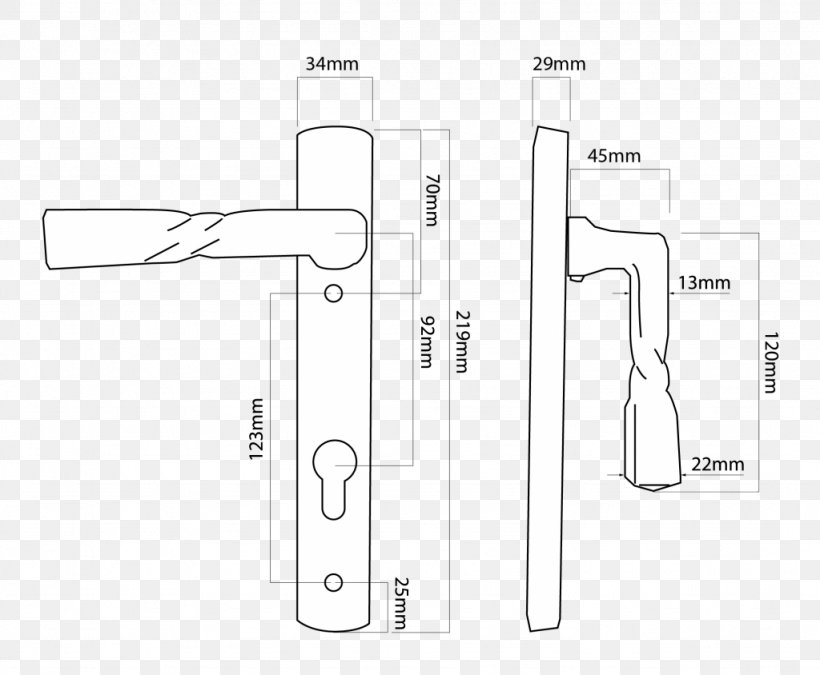 Door Handle Drawing White Lock, PNG, 1024x844px, Door Handle, Area, Black And White, Diagram, Door Download Free