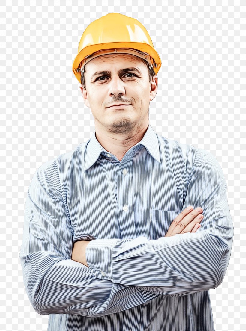 Hard Hat Personal Protective Equipment Engineer Blue-collar Worker Hat, PNG, 1483x2000px, Watercolor, Bluecollar Worker, Construction Worker, Engineer, Hard Hat Download Free