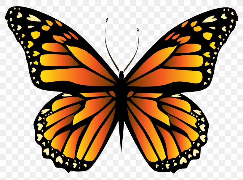 Monarch Butterfly Insect Orange Clip Art, PNG, 6423x4763px, Butterfly, Arthropod, Blue, Brush Footed Butterfly, Clip Art Download Free