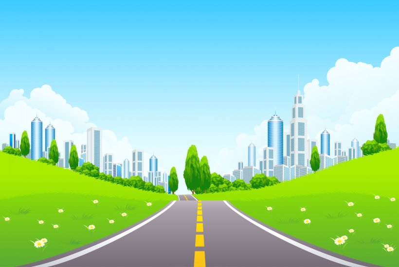 Road Royalty-free Clip Art, PNG, 2048x1375px, Road, Biome, Cartoon,  Cityscape, Daytime Download Free