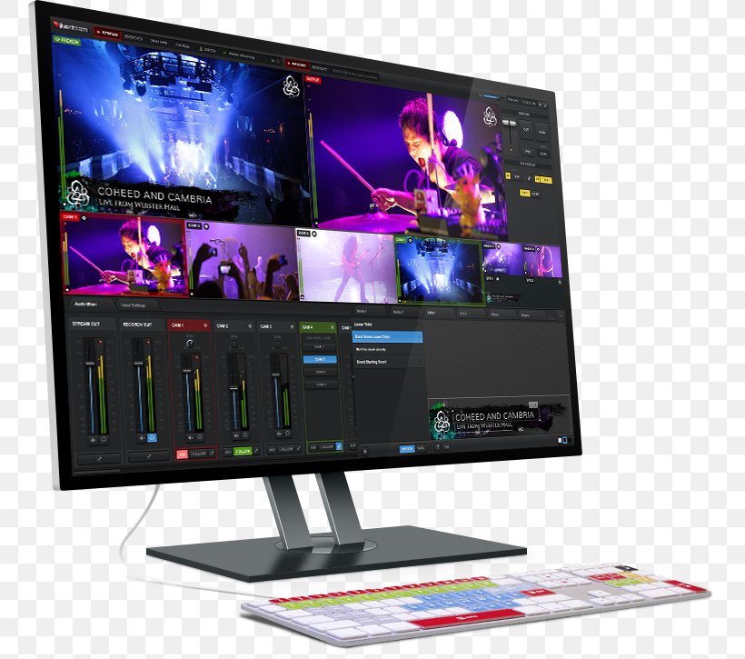 Streaming Media Digital Video Broadcasting LED-backlit LCD Television, PNG, 761x725px, Streaming Media, Adobe Premiere Pro, Broadcasting, Computer Hardware, Computer Monitor Download Free