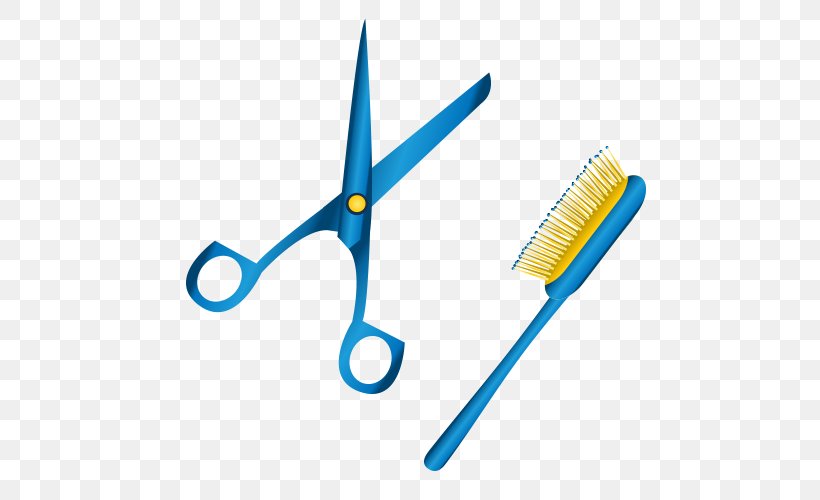 Comb Hairstyle Scissors Hair-cutting Shears, PNG, 500x500px, Comb, Barber, Beauty Parlour, Hair, Haircutting Shears Download Free