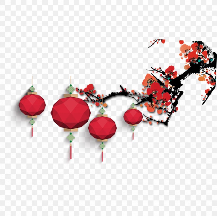 Plum Blossom Lantern Lunar New Year, PNG, 1181x1181px, Plum Blossom, Chaoshan Guanmei, Chimonanthus Praecox, Chinese New Year, Christmas Decoration Download Free
