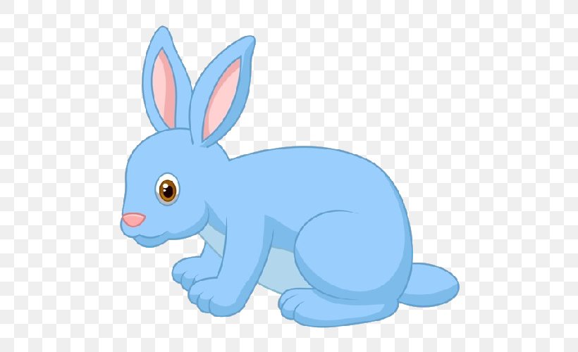 Domestic Rabbit Hare Cat Vector Graphics, PNG, 500x500px, Domestic Rabbit, Animal, Animal Figure, Blue, Cartoon Download Free