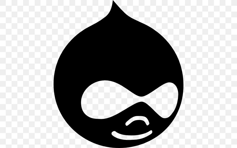 Drupal, PNG, 512x512px, Drupal, Black, Black And White, Content Management System, Dries Buytaert Download Free