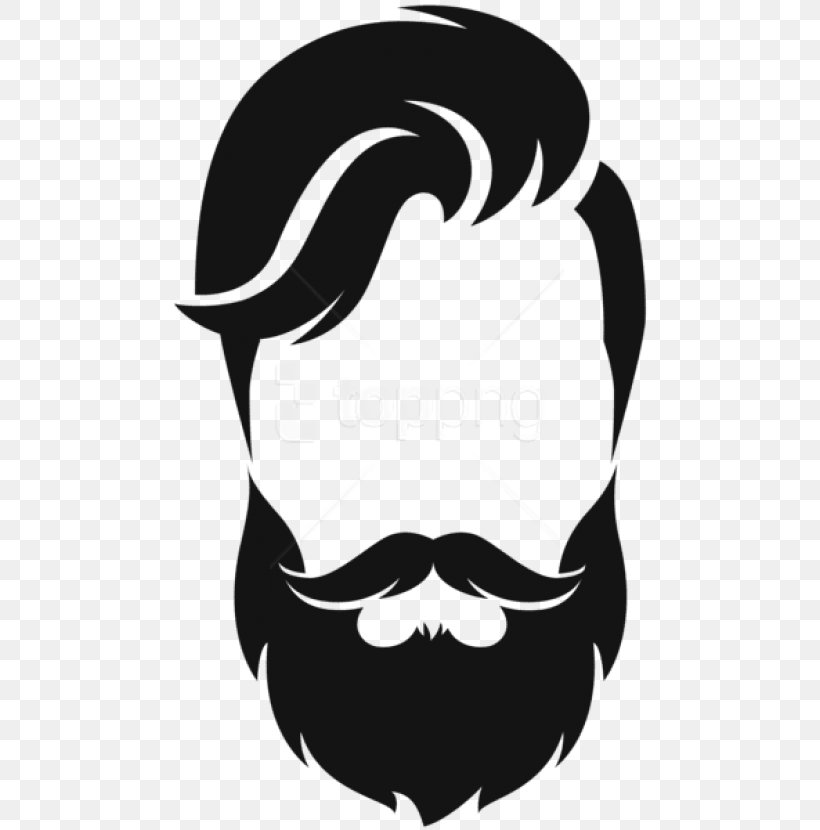 Beard Logo, PNG, 480x830px, Moustache, Barber, Beard, Black Hair, Blackandwhite Download Free