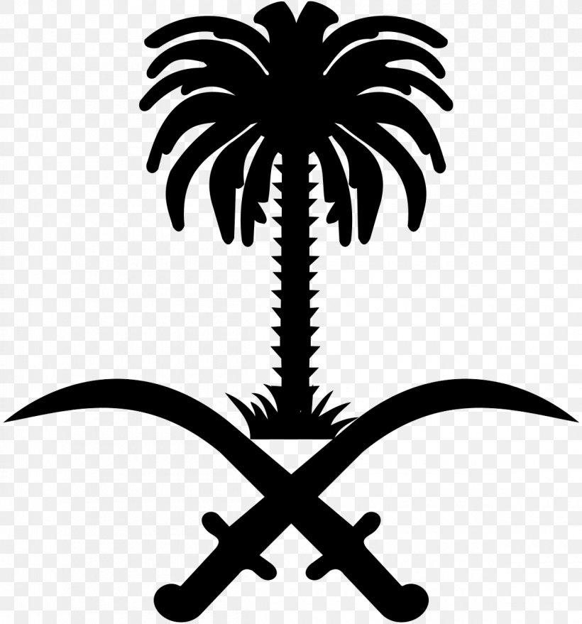 Emblem Of Saudi Arabia Coat Of Arms Kingdom Of Hejaz T-shirt, PNG, 1200x1287px, Saudi Arabia, Arabian Peninsula, Arecales, Blackandwhite, Coat Download Free