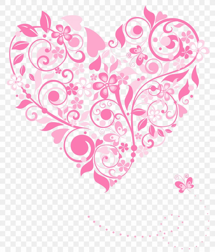 Heart Flower Valentine's Day Pattern, PNG, 2673x3130px, Watercolor, Cartoon, Flower, Frame, Heart Download Free