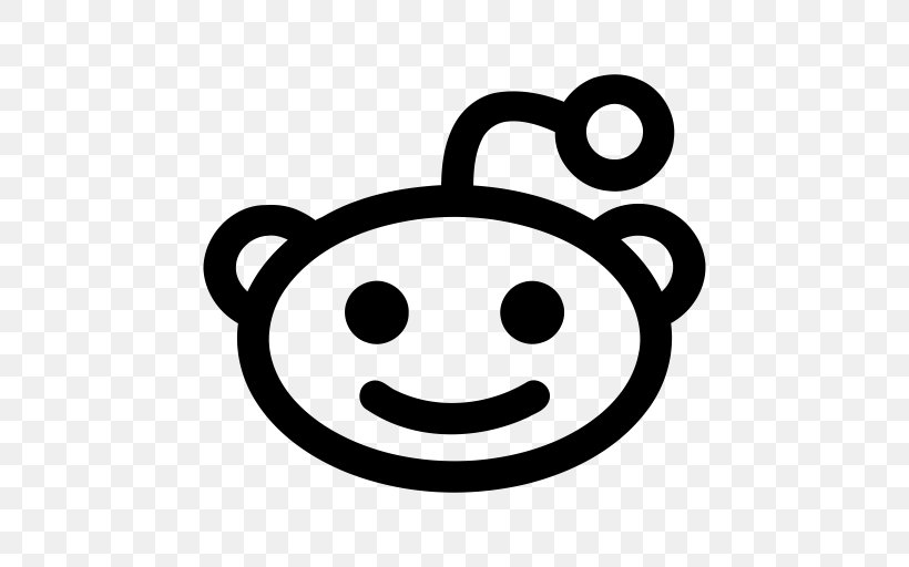 Reddit Social Media, PNG, 512x512px, Reddit, Black And White, Facial Expression, Happiness, Logo Download Free
