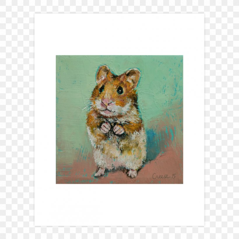 Hamster Gerbil Canvas Print Painting Art, PNG, 1200x1200px, Hamster, Art, Canvas, Canvas Print, Drawing Download Free