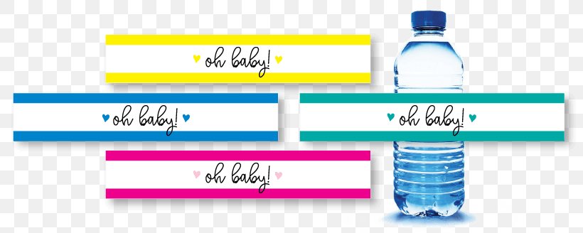Water Bottles Label Baby Shower Water Bottles, PNG, 800x328px, Water, Area, Baby Shower, Blue, Bottle Download Free