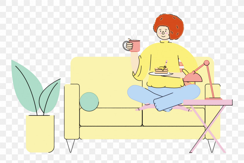 Cartoon Sitting Chair Yellow Joint, PNG, 2500x1676px, Entertainment, Behavior, Cartoon, Chair, Flower Download Free