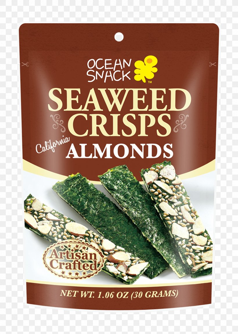 Almond Seaweed Snack Potato Chip Vegetarian Cuisine, PNG, 850x1191px, Almond, Biscuits, Dried Fruit, Food, Laver Download Free