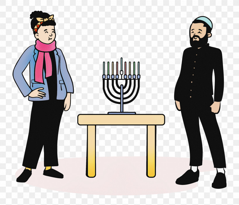 Hanukkah, PNG, 2500x2146px, Hanukkah, Behavior, Cartoon, Chair, Conversation Download Free