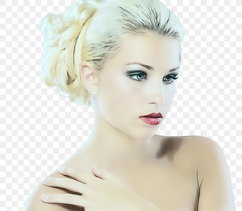 Blond Hair Coloring Eyelash Eyebrow, PNG, 2144x1868px, Watercolor, Beauty, Beige, Black Hair, Blond Download Free